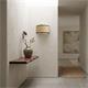Aplique de Pared de Rafia Beige y Blanco | Serie BIMBA