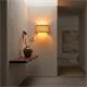 Aplique de Pared de Rafia Beige y Blanco | Serie BIMBA
