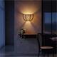 Aplique de Pared con Pantalla de Rafia Beige | Serie LUNA