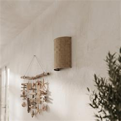 Aplique de Pared en Yute Natural y Cinta Beige | Serie DORA