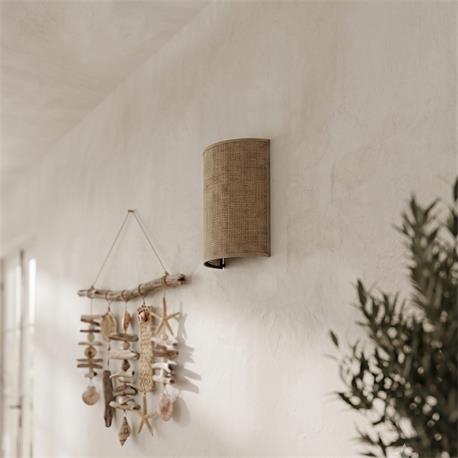 Aplique de Pared en Yute Natural y Cinta Beige | Serie DORA