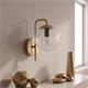 Aplique de Pared Oro y Cristal Transparente | Serie ELOISE