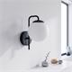 Aplique de Pared Negro y Cristal Blanco | Serie ELOISE
