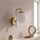Aplique de Pared Oro y Cristal Blanco | Serie ELOISE