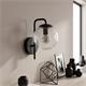 Aplique de Pared Negro y Bicos Transparente | Serie ELOISE