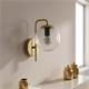 Aplique de Pared Oro y Bicos Transparente | Serie ELOISE