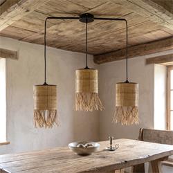 REGLETA MALI 3L TEJIDO NATURAL DESHILADO XTRELAMP