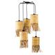 PLAFON MALI 5L TEJIDO NATURAL DESHILADO XTRELAMP