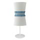 Lámpara de Mesa Blanca con Rafia Azul | Serie NAIARA
