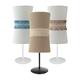 Lámpara de Mesa Blanca con Rafia Azul | Serie NAIARA