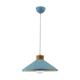 Lámpara de Techo Colgante NICKY Metal Azul Madera Natural