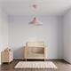 COLGANTE METAL MADERA NICKY COLOR ROSA/NATURAL