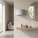 Aplique de Pared con Pantalla en Lino Blanco | Serie ADINA