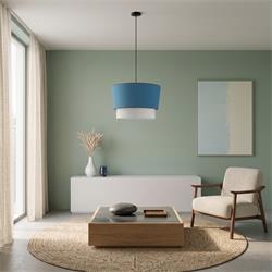 Lámpara de Techo OLENA Doble Azul Blanco 45 Cm