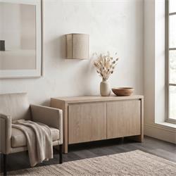 Aplique de Pared en Lino Marrón KAV | Serie ELEA