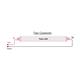 TUBO LED T8 18W LUXHOME VIDRIO REC PVC 1200MM 6000K 2 LADOS