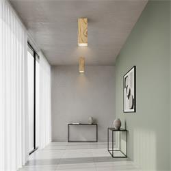 FOCO SUPERF.MADERA NATURAL 200MM CUADRADO XTRELAMP