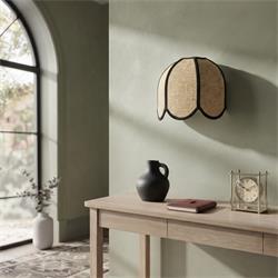 Aplique de Pared en Rafia Beige | Serie IRIS