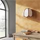 Aplique de Pared con Pantalla Blanca/Terracota | Serie IRIS