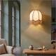 Aplique de Pared Blanco con Flecos en Yute | Serie IRIS II