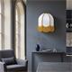 Aplique de Pared Blanco con Flecos Mostaza | Serie IRIS II