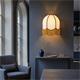 Aplique de Pared Blanco con Flecos Mostaza | Serie IRIS II