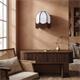Aplique de Pared Blanco con Flecos Marrones | Serie IRIS II