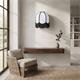 Aplique de Pared Blanco con Flecos Negros | Serie IRIS II