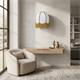 Aplique de Pared Blanco con Flecos Dorados | Serie IRIS II