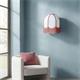 Aplique de Pared Blanco con Flecos Rosas | Serie IRIS II