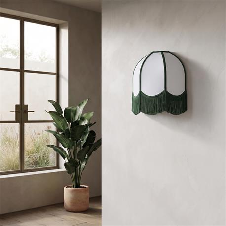 Aplique de Pared Blanco Flecos Verde Oscuro | Serie IRIS II