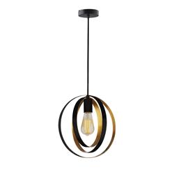 COLGANTE ENORA NEGRO/ORO 1 LUZ XTRELAMP