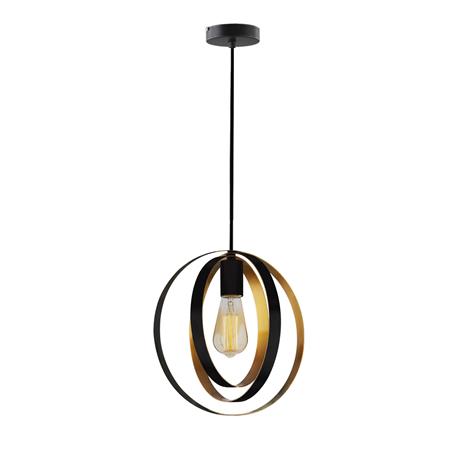 COLGANTE ENORA NEGRO/ORO 1 LUZ XTRELAMP