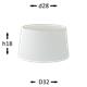 PANTALLA CONICA D32 d28 h18 LINO BASICO BLANCO