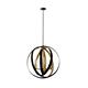 COLGANTE ENORA NEGRO/ORO 3 LUCES XTRELAMP
