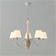 LAMPARA ADELA MADERA 5 LUCES E14 C/PANTALLA XTRELAMP