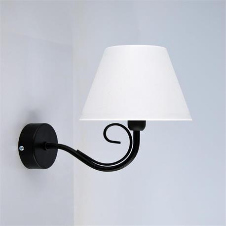 APLIQUE FORJA TREBOL 1 LUZ NEGRO C/P PVC