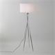 LAMPARA PIE SALON XTRELAMP GARFIELD METAL CROMO C/PANTALLA