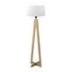 LAMPARA PIE SALON XTRELAMP MADERA MOLDE ROBLE C/PANT LINO