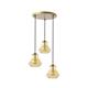 PLAFON SERIE LISE METAL ORO 3 L C/T AMBAR XTRELAMP