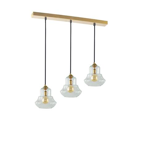 REGLETA SERIE LISE METAL ORO 3 L C/T TRANSPARENTE XTRELAMP