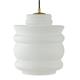 PLAFON SERIE OTTILIA METAL ORO 3 L C/T BLANCO XTRELAMP