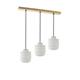 REGLETA SERIE OTTILIA METAL ORO 3 L C/T BLANCA XTRELAMP