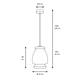COLGANTE AILA CRISTAL TRANSPARENTE 1 LUZ XTRELAMP