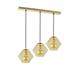 REGLETA SERIE ANNELI METAL ORO 3L C/T AMBAR XTRELAMP