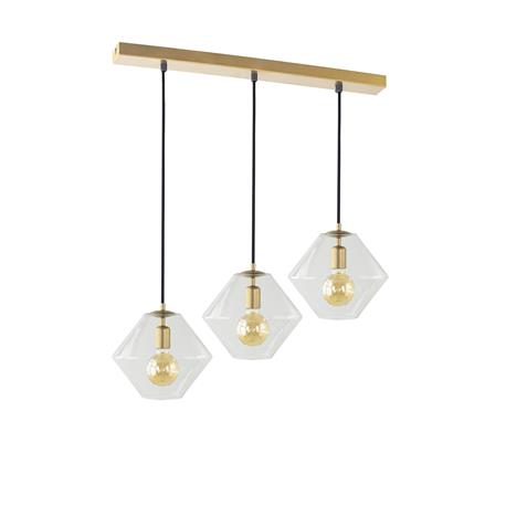 REGLETA SERIE ANNELI METAL ORO 3L C/T TRANSPARENTE XTRELAMP