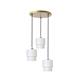 PLAFON SERIE FIONA METAL ORO 3 L C/T BLANCO MATE XTRELAMP