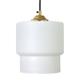 PLAFON SERIE FIONA METAL ORO 3 L C/T BLANCO MATE XTRELAMP