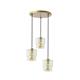 PLAFON SERIE FIONA METAL ORO 3L C/T TRANSPARENTE XTRELAMP