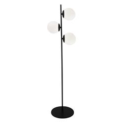 LAMPARA DE PIE XTRELAMP MOD.OFELIA 3 LUCES NEGRO C/T BLANCA